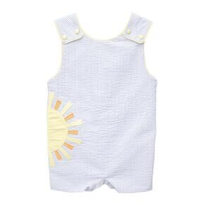 NEW ZUCCINI KIDS kids sunshine seersucker jon jon onesies in blue